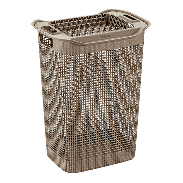 Cesta Para Ropa Linum Con Tejido Premium Mocca