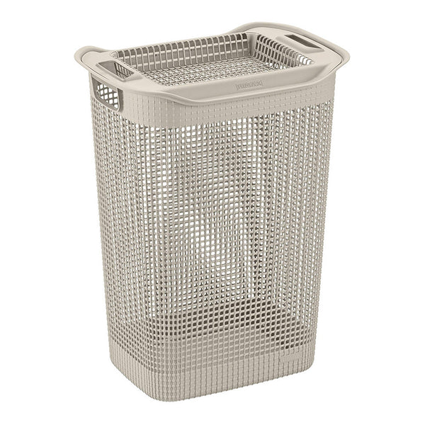 Cesta Para Ropa Linum Con Tejido Premium Taupe