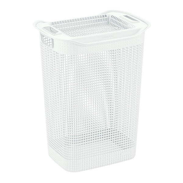 Cesta Para Ropa Linum Con Tejido Premium Blanco