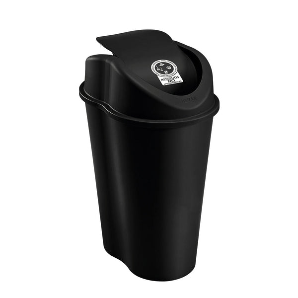 Papelera Style Tapa Vaiven 25 Litros Negro