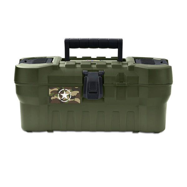 Caja Herramientas 16" Cerradura Plástica Verde