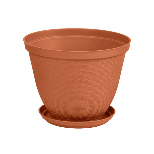 Matera Redonda Rafia 30 Cm con Plato Terracota