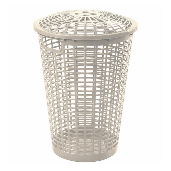 Cesta para Ropa Redonda con Manijas Taupe