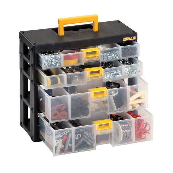 Caja Organizadora Modular Gavetas 2x40 + 2x80 Milímetros Negro
