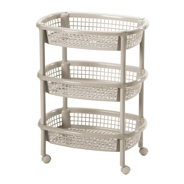 Canasta Móvil Ovalada Taupe