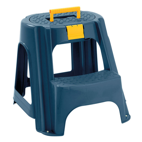 Escalesilla con Tapa Organizadora Azul Petroleo