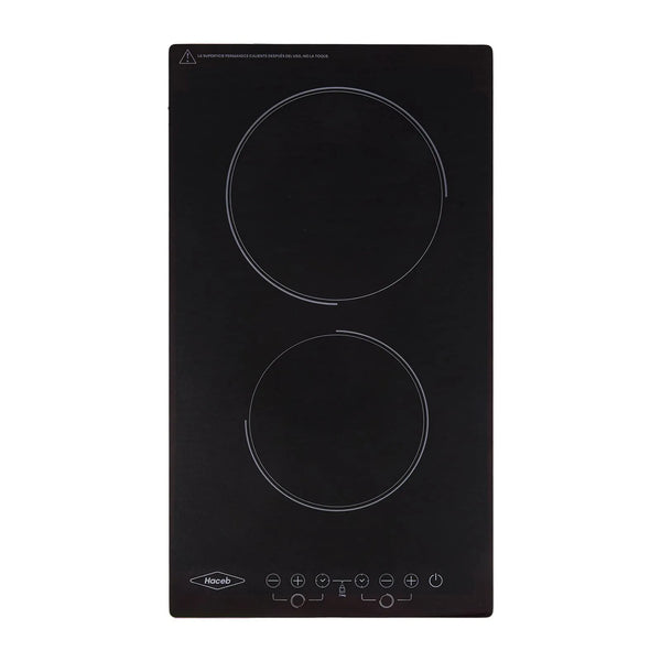 Estufa de empotrar Vitrocerámica negra 30 cm eléctrica 220V Haceb