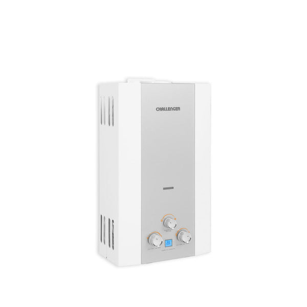 Calentador De Paso Gas Natural 10 Lt Tiro Natural Challenger, Color Blanco