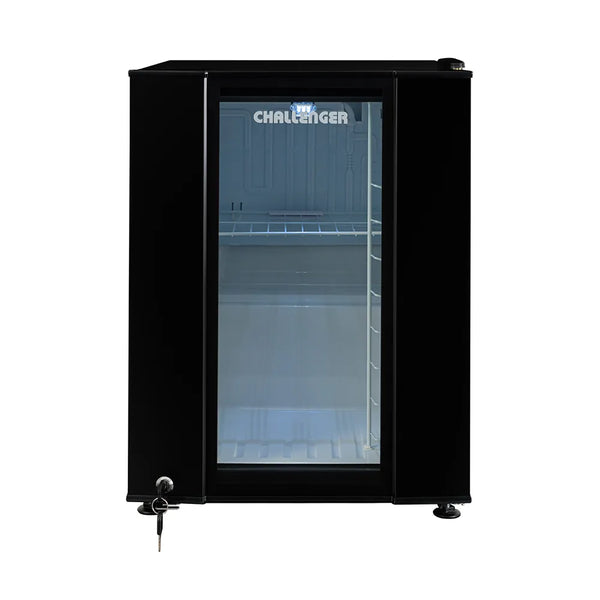 Minibar 49 Lts Puerta De Vidrio Iluminación LED, Negro
