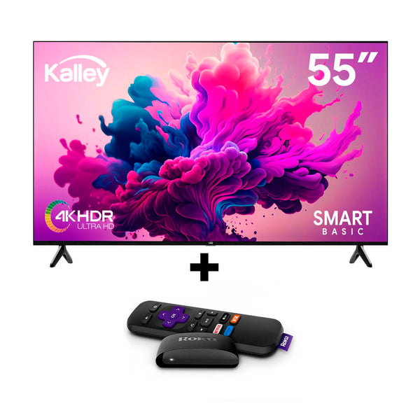 Televisor KALLEY 55 Pulgadas SB300, Incluye GRATIS Roku Express