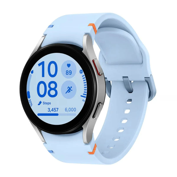 Reloj Samsung Galaxy Watch Fe 40 Mm Contorno Plateado, Color Azul