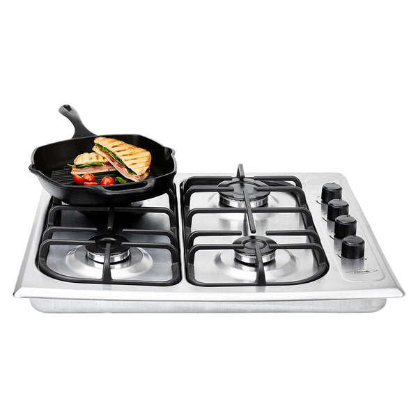 Estufa de Empotrar Haceb Inox 60x51 Hierro Fundido a Gas Propano