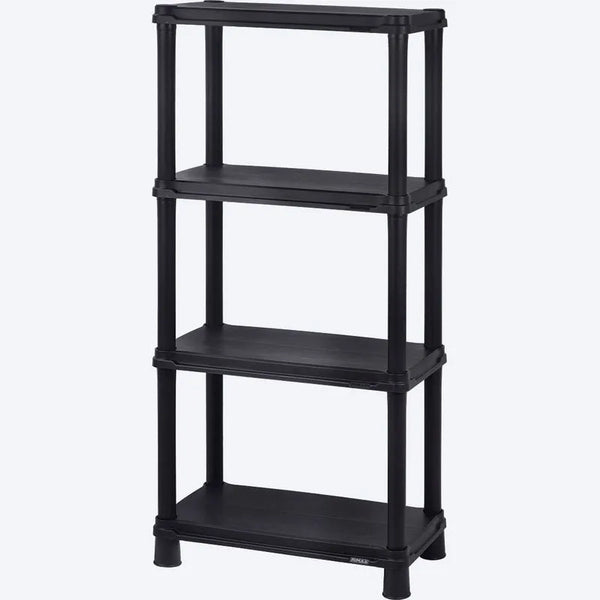 Estante Solido 12" de 4 Niveles Negro