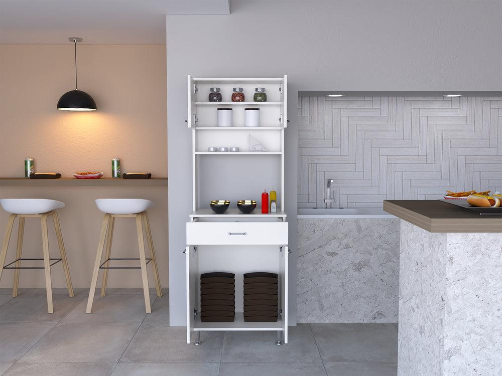 Mueble Multiusos Bagan, Blanco, con Un Cajón Organizador - VIRTUAL MUEBLES