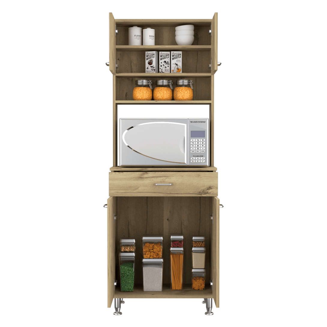 Alacena Bagan, Café Claro, con Un Cajón Organizador ZF - VIRTUAL MUEBLES