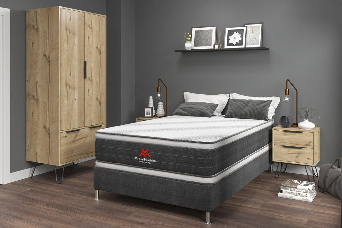 Combo para Habitación Marduk, incluye Base Cama Semidoble.