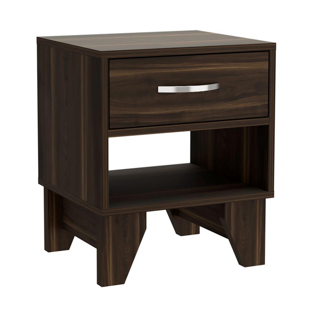 Mesa de Noche Atriz color Caoba para Habitación.