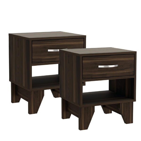 Mesa de Noche Atriz color Caoba para Habitación.