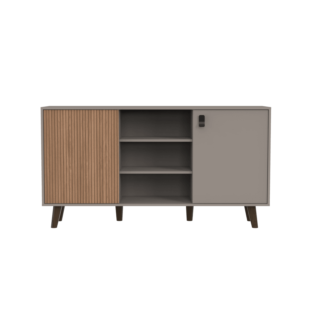 Mesa Auxiliar Mirabella, Cocoa, con Una Puerta y Amplio espacio para Ubicar Objetos - VIRTUAL MUEBLES