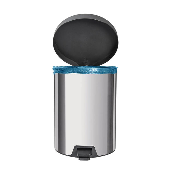 Basurero de Pedal,tapa plastica negra Linea New 5 Lt