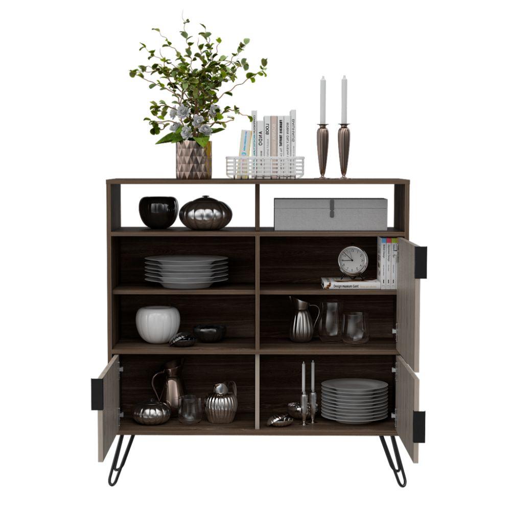 Organizador Burga color Avellana y Humo para Habitación.