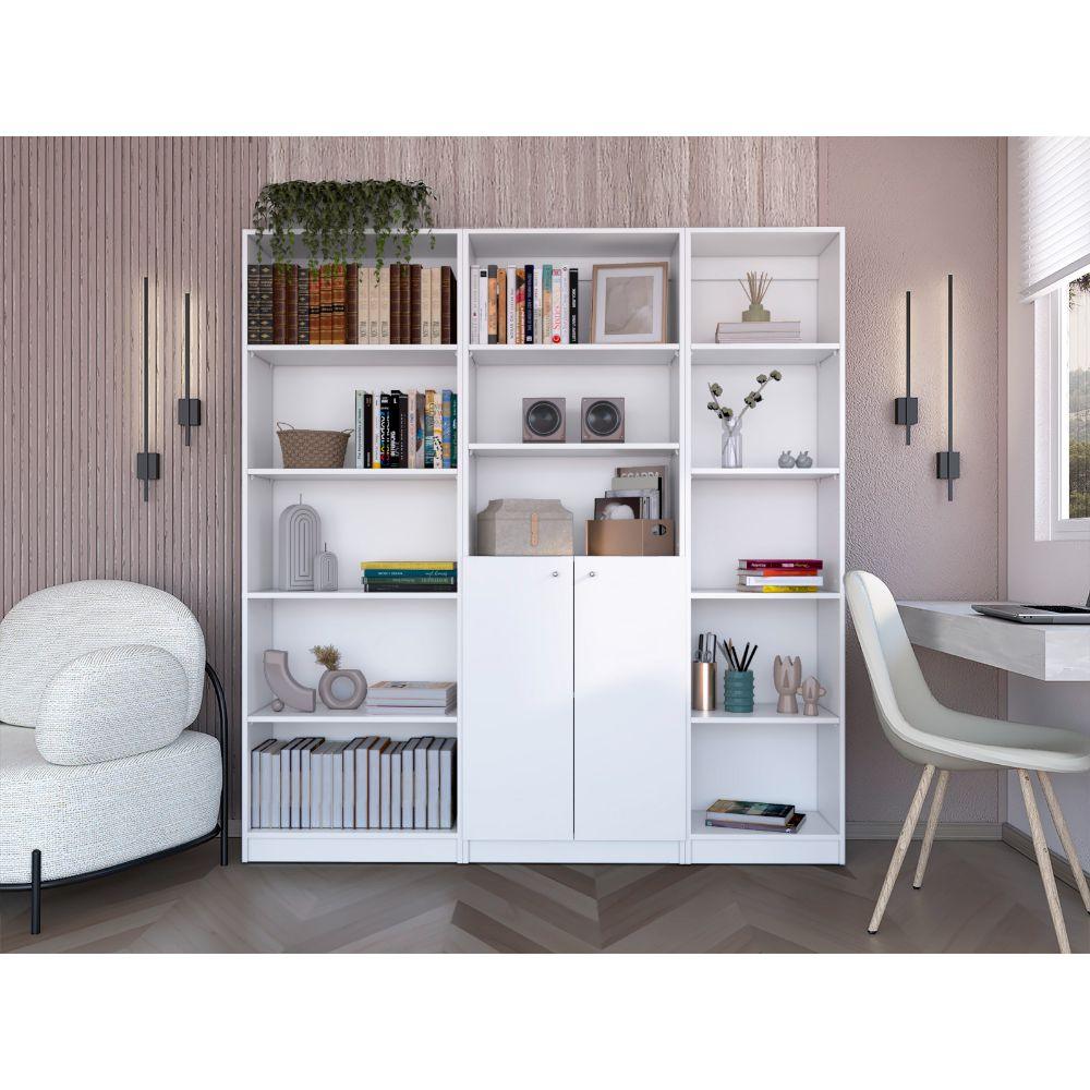 Combo de Bibliotecas Home Eco, Blanco Incluye Tres Bibliotecas - VIRTUAL MUEBLES