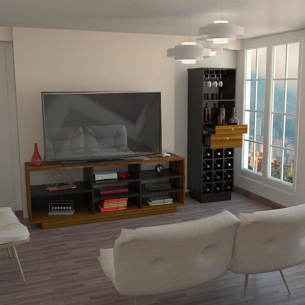 Combo Para Sala Zaire, Incluye Mesa Para Tv Y Bar.