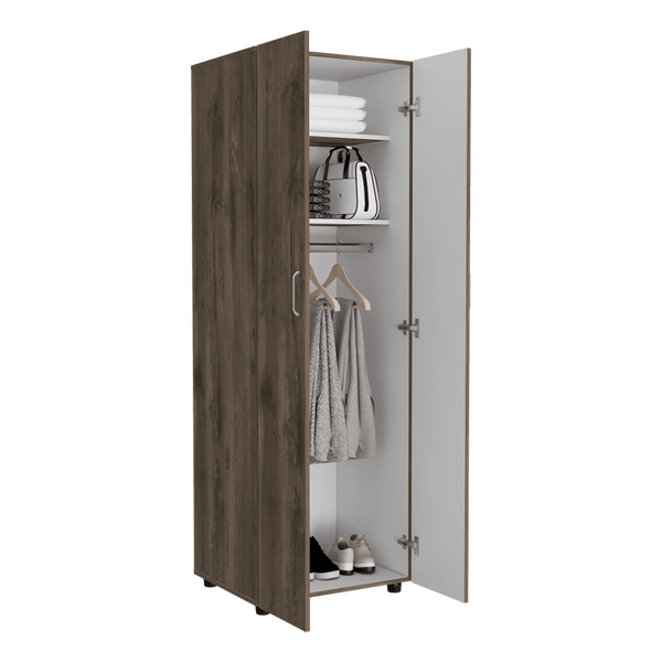 Closet Avril color Nogal y Blanco para Habitación.