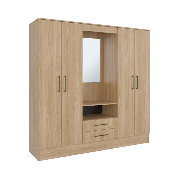 Closet Barmine, Fresno Europeo y Wengue, con dos cajones organizadores multiusos ZF