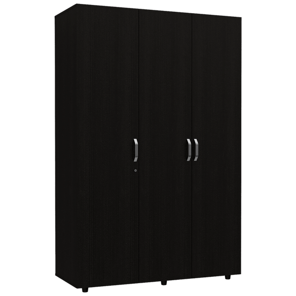 Closet Mudi, Wengue, con un Cajon Organizador y Tubo Cromado - VIRTUAL MUEBLES