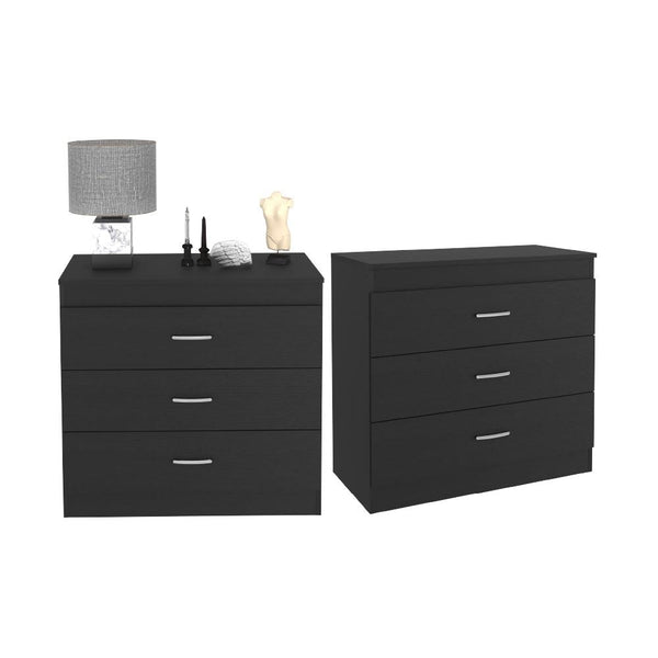 Organizador Conor, Wengue, con Tres Cajones Organizadores y Manijas Metálicas ZF X2 - VIRTUAL MUEBLES