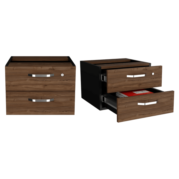 Organizador Paul, Castaño, con Dos Cajones X2