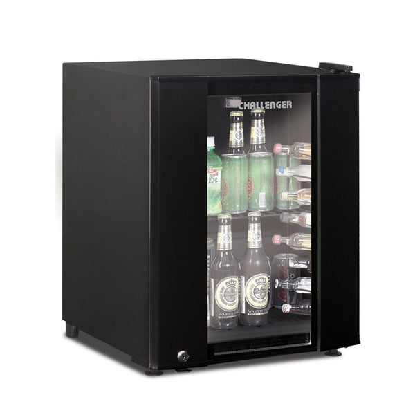 Minibar Vidrio De 49 Lts Challenger, Color Negro