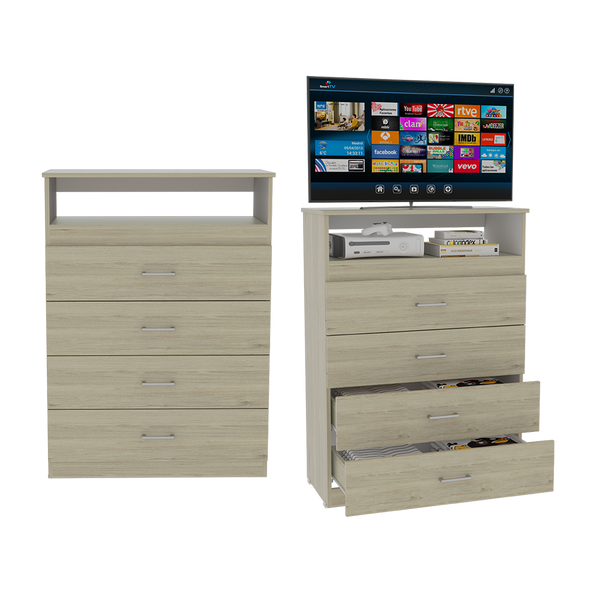 Organizador Barlovento, Beige y Blanco, con Cuatro Cajones X2