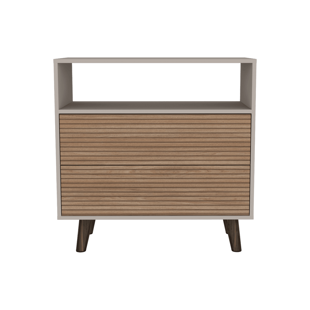 Organizador Mirabella, Cocoa, Con Dos Cajones Deslizables y Amplio Espacio de Almacenamiento - VIRTUAL MUEBLES