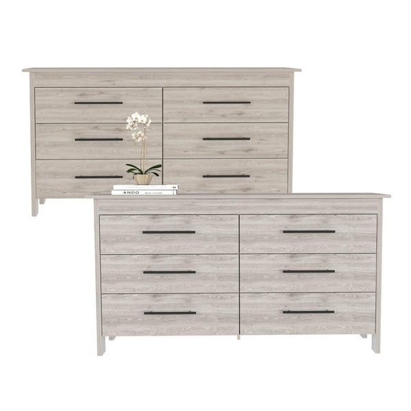 Organizador Asteria, Humo y Blanco con Seis Cajones Deslizables ZF X2 - VIRTUAL MUEBLES