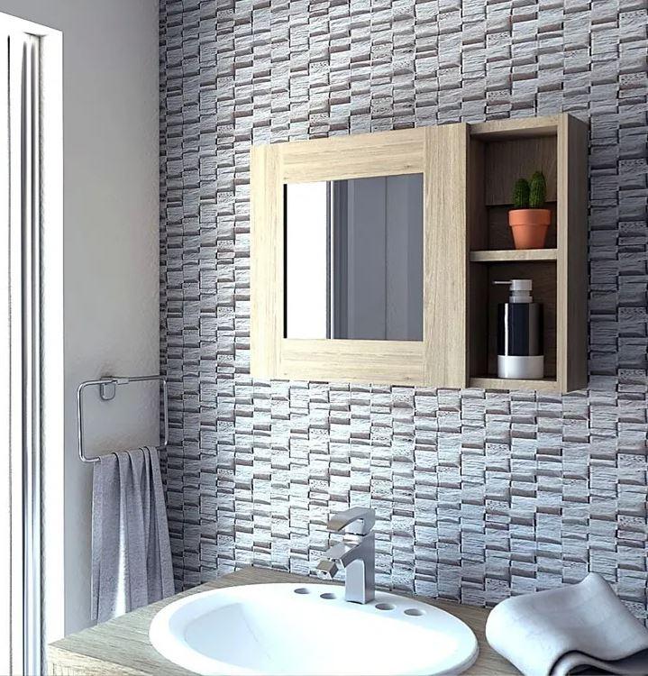 Gabinete de Baño Nilo color Café claro.