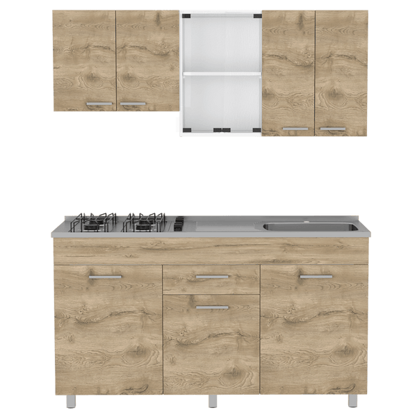 Cocina Integral Eris Color Duqueza y Macadamia Para Cocina.