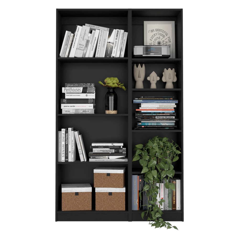 Combo de Bibliotecas Home Eco, Wengue, Incluye Dos Bibliotecas Sin Puerta. - VIRTUAL MUEBLES