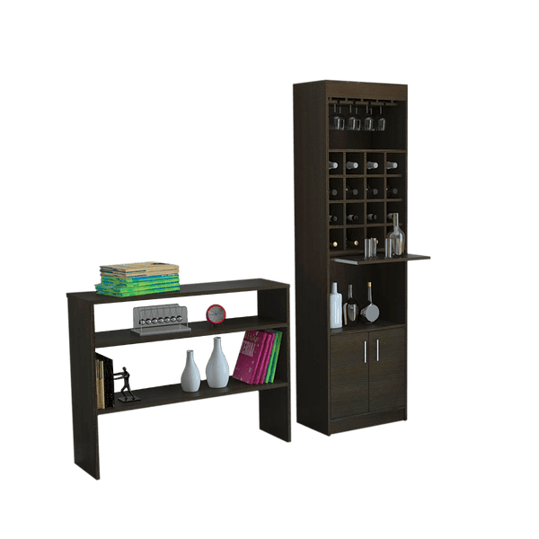 Combo Para Sala Ibarra, Incluye Bar Y Mesa Auxiliar.