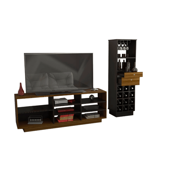 Combo Para Sala Zaire, Incluye Mesa Para Tv Y Bar.