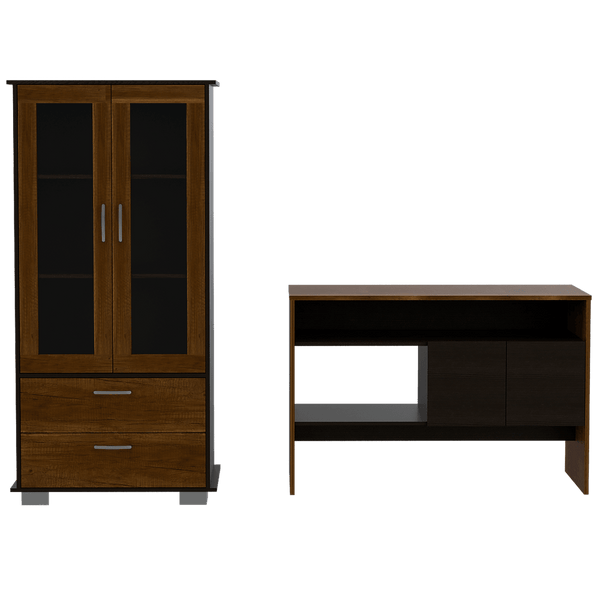 Combo Para Sala Atenas, Incluye Vitrina Y Mesa Auxiliar.