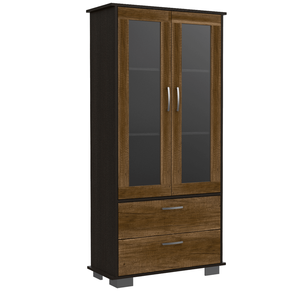 Combo Para Sala Atenas, Incluye Vitrina Y Mesa Auxiliar.