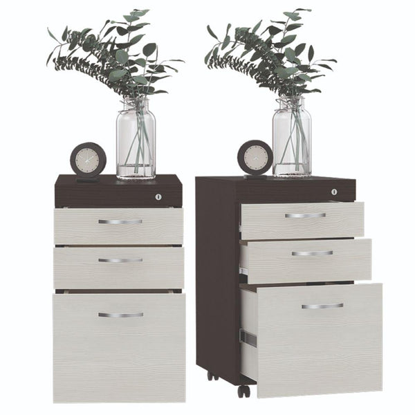 Archivador Dakari color Wengue y Nevado para Oficina.