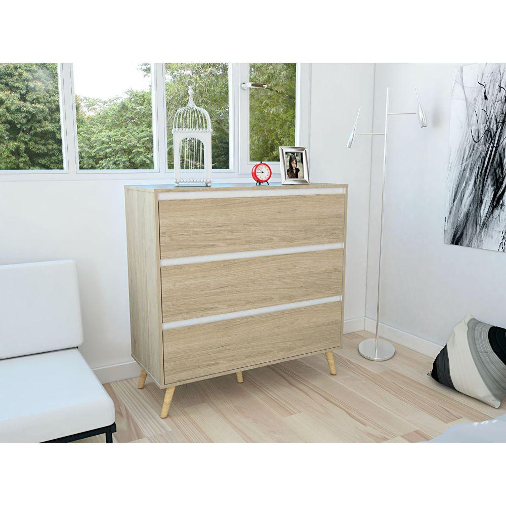 Organizador Durham color Beige y Blanco para Habitación.