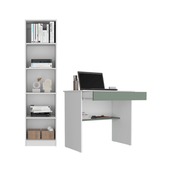 Combo para Oficina Kevin, incluye Escritorio y Biblioteca