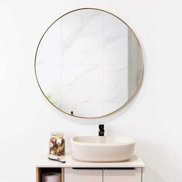 Espejo circular D80 Dorado