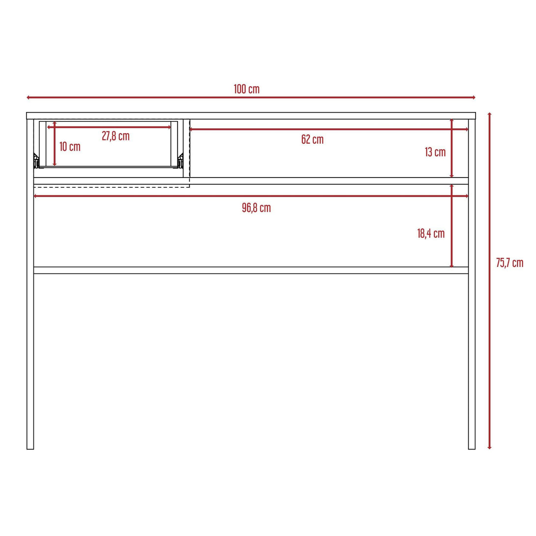 Escritorio Tay color Chocolate para Oficina.