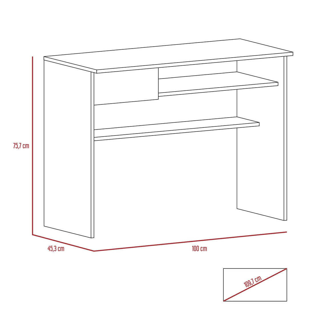 Escritorio Tay color Chocolate para Oficina.