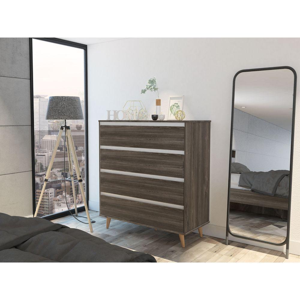 Organizador España color Avellana y Blanco para Habitación.